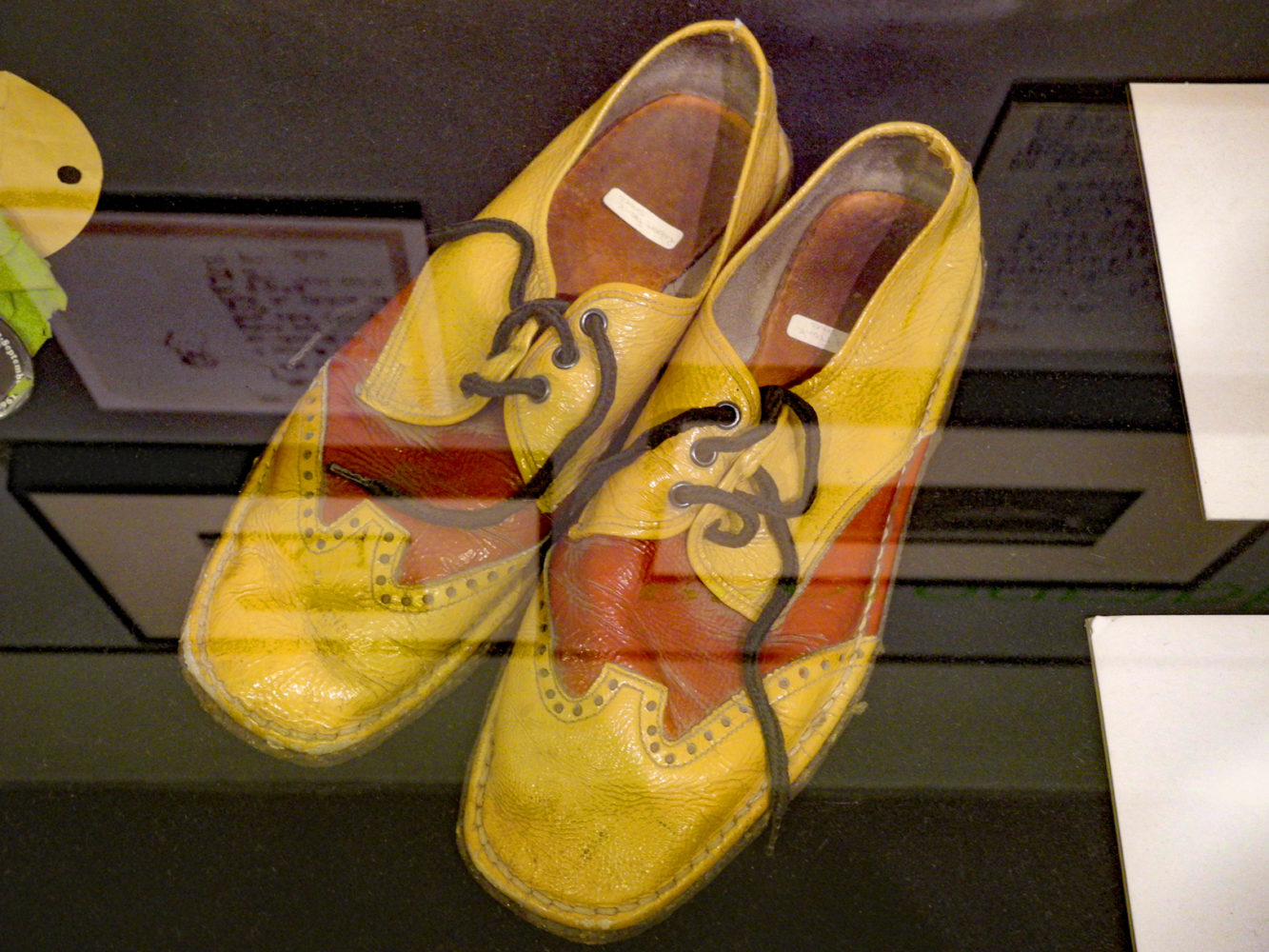 Robert Frank's shoes under glass at the Visual Studies Workshop in Rochester, New York