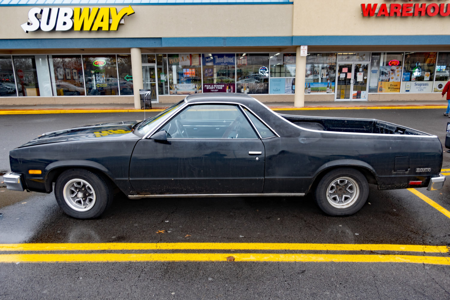 Black El Camino in Culver Ridge Plaza