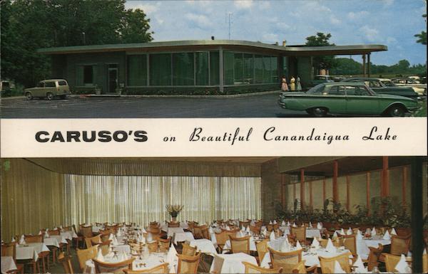 Postcard of Caruso's in Canandaigua