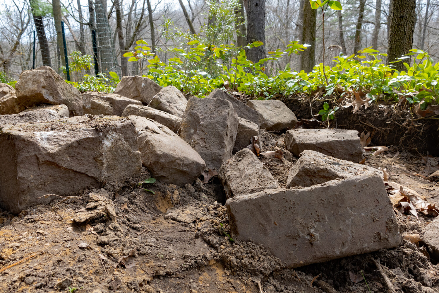 Guston-like stone pavers