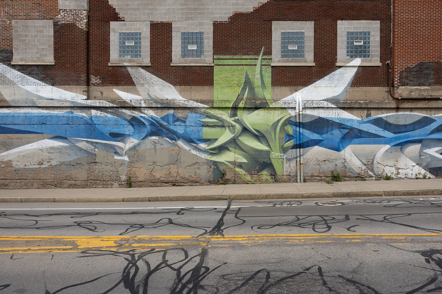 Building on Atlantic Avenue near railroad underpass