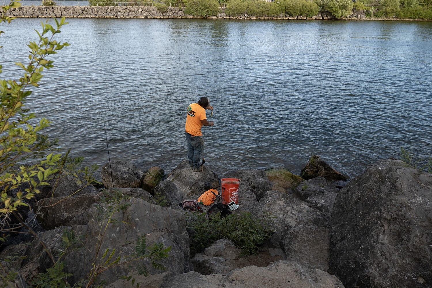 Fisherman on Sea Breeze pier
