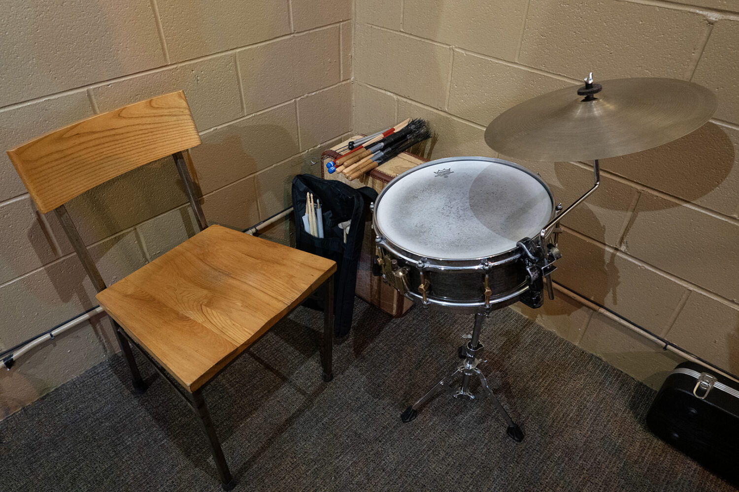 Pete Monacelli drum set at Little Theatre Café