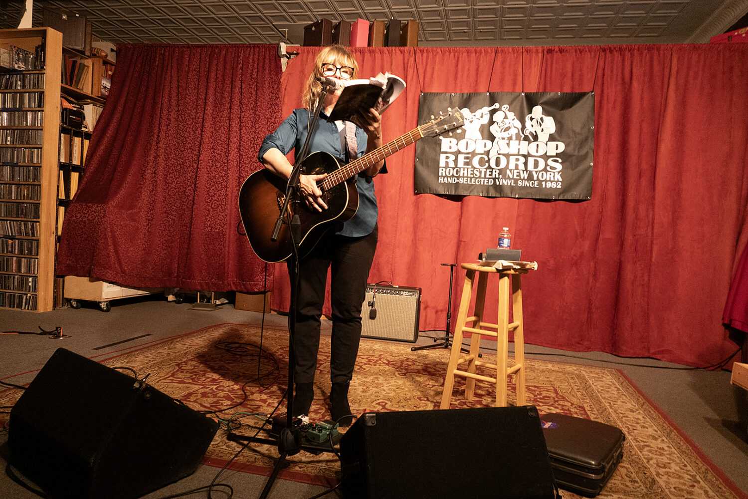 Amy Rigby reading from her newest book,"Girl to Country" at Bop Shop in Rochester, New York