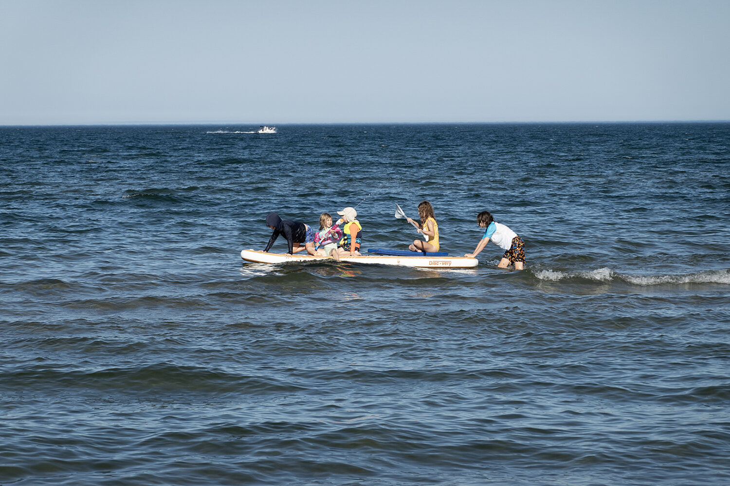 Five kids on one board at Durand Eastman