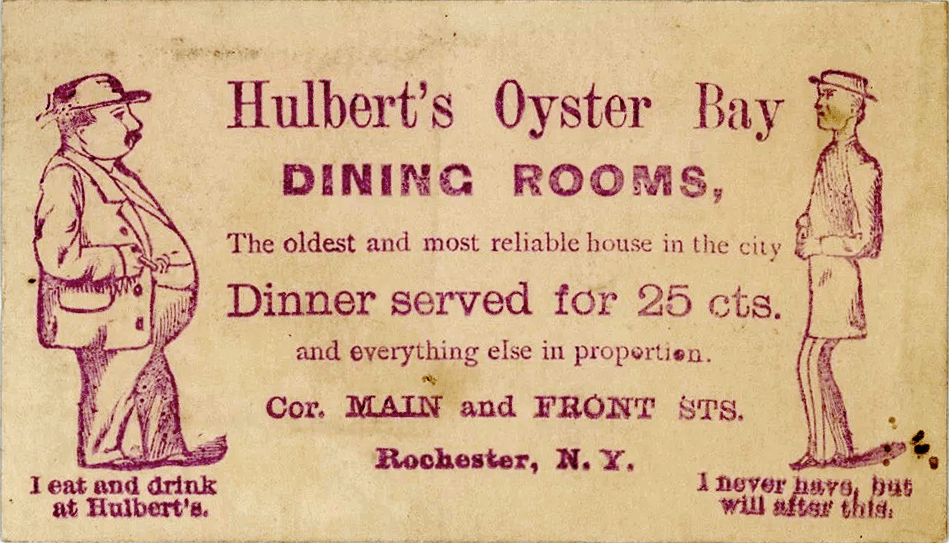 Hulbert's Oyster Bay business card