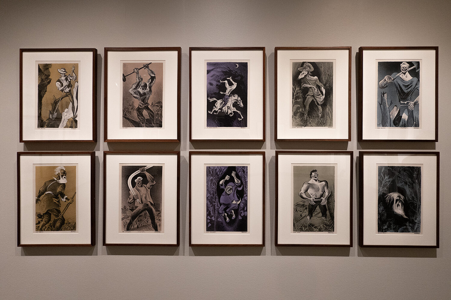 William Gropper "American Folklore Portfolio" 1953 Color Lithograph, collection of MAG