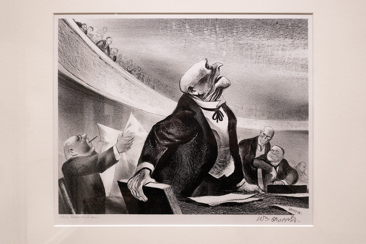 William Gropper "The Opposition" lithograph  Collection MAG