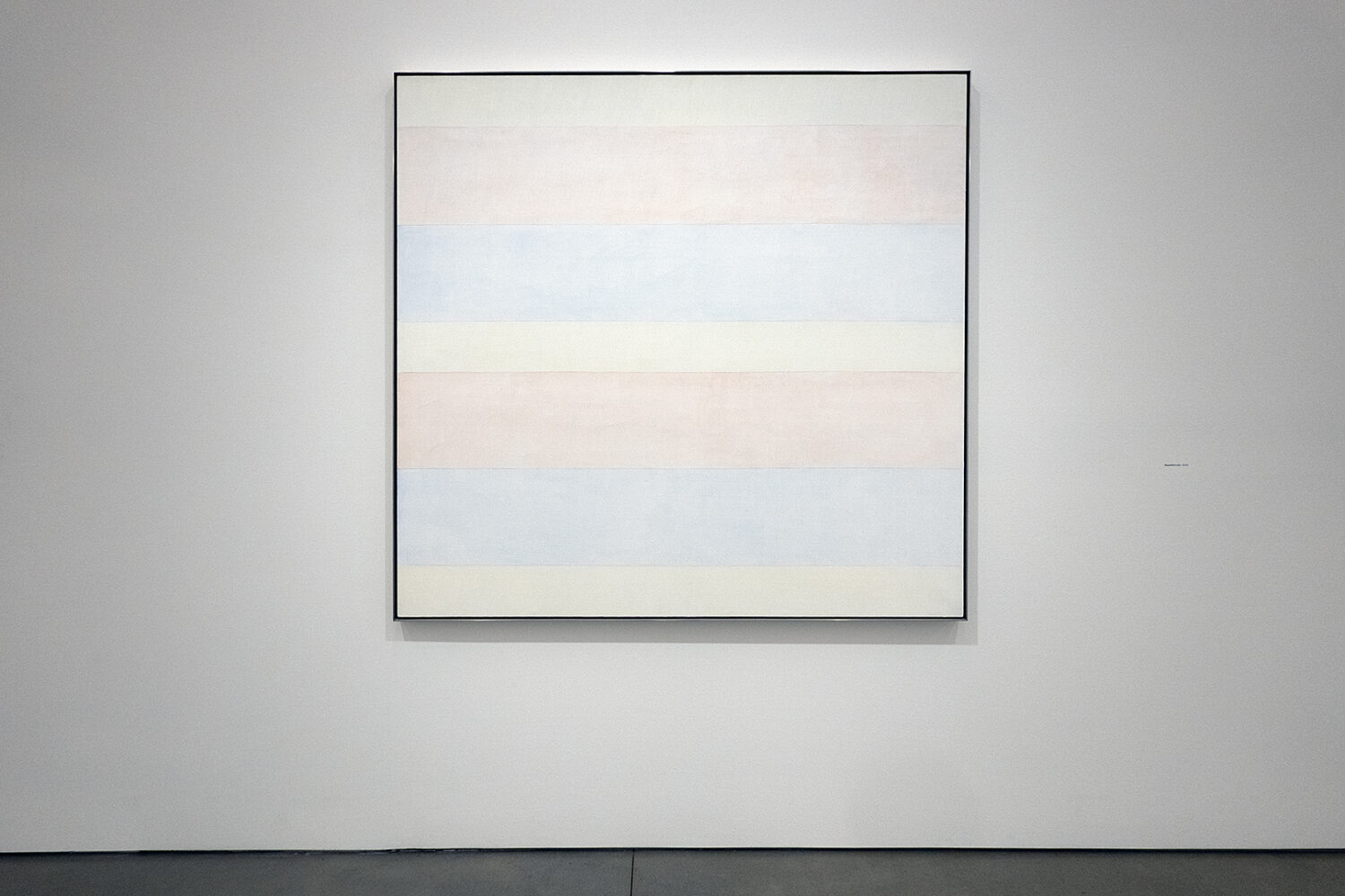 Agnes Martin "Beautiful Life" 2000 granite and oil at Pace in Chelsea