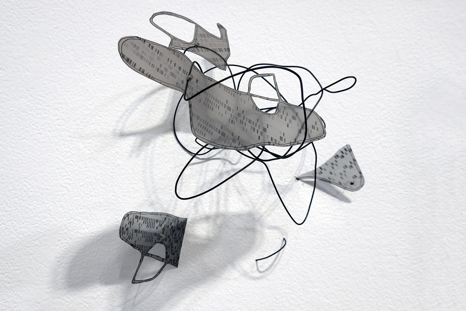 Untitled “Planes of a Tangle” wire and DNA film by Colleen Buzzard at 2025 Rochester Contemporary Members Show Rochester Contemporary Members Show