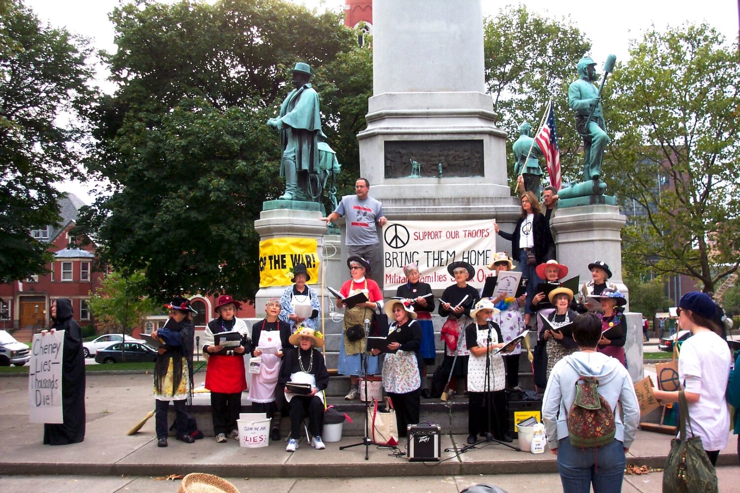Leo Dodd photo of Rochester Peace Demonstration at Washington Square Park