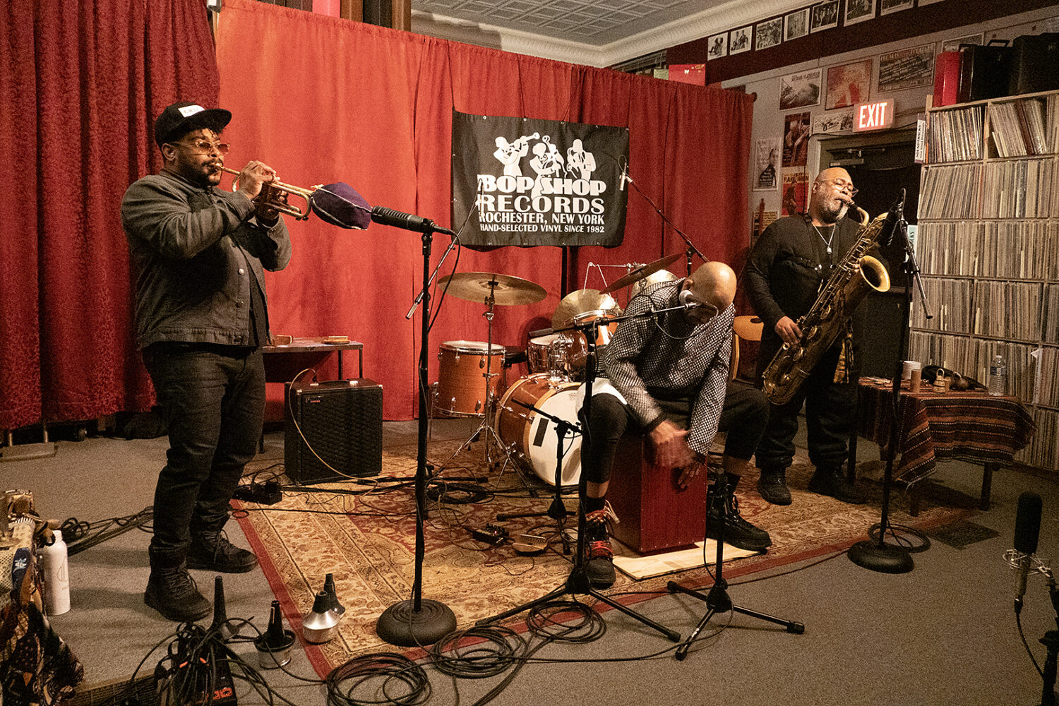 Kahil El Zabar, Corey Wilkes and Alex Harding at Bop Shop 02.23.26