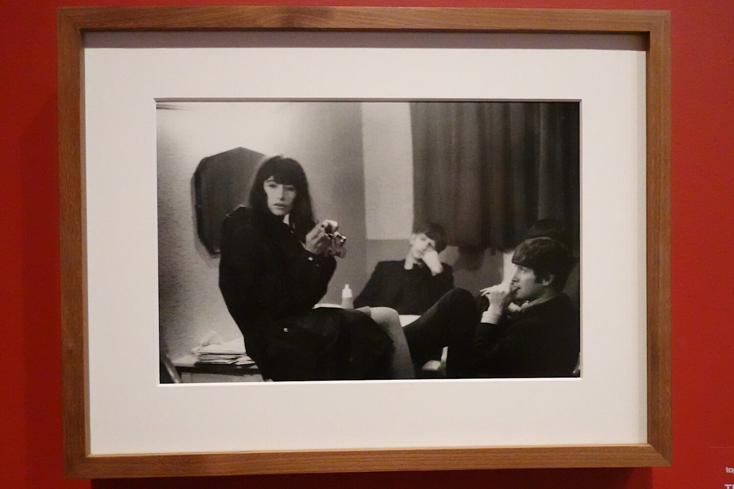Ringo, John and unidentified woman backstage 1964 US tour, photo by Paul McCartney