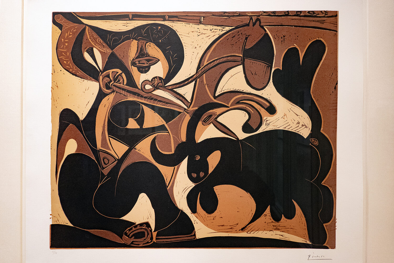 linocut from "PIcasso and the Progressive Print" at MAG