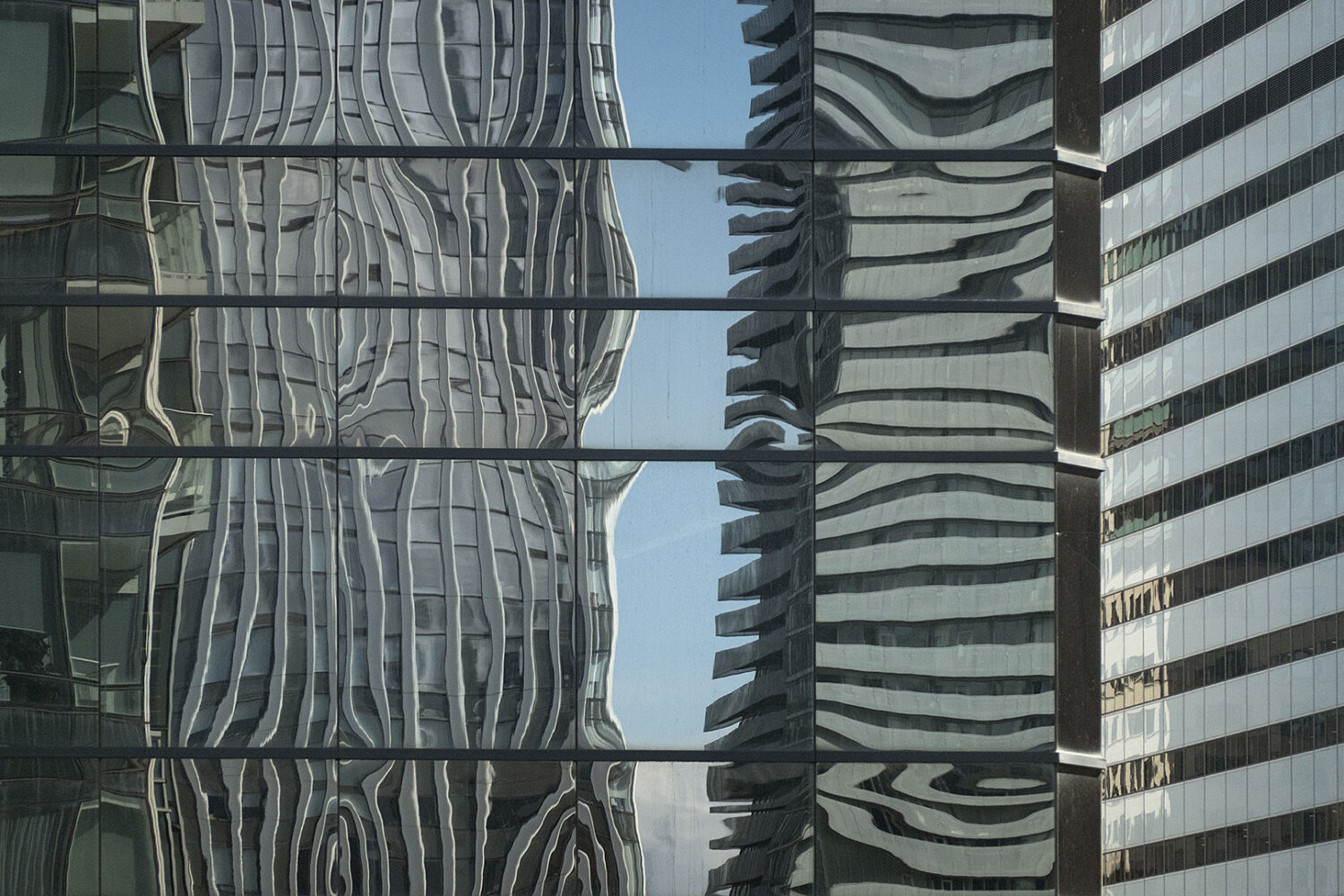 Abstract mirrored buildings in Toronto