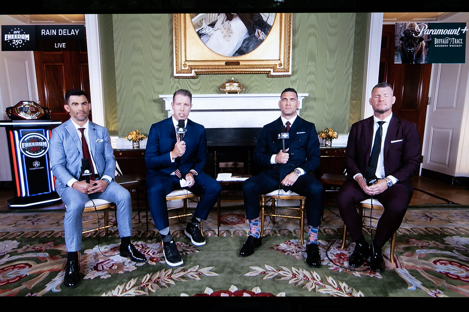 UFC fighters in ill fitting suits