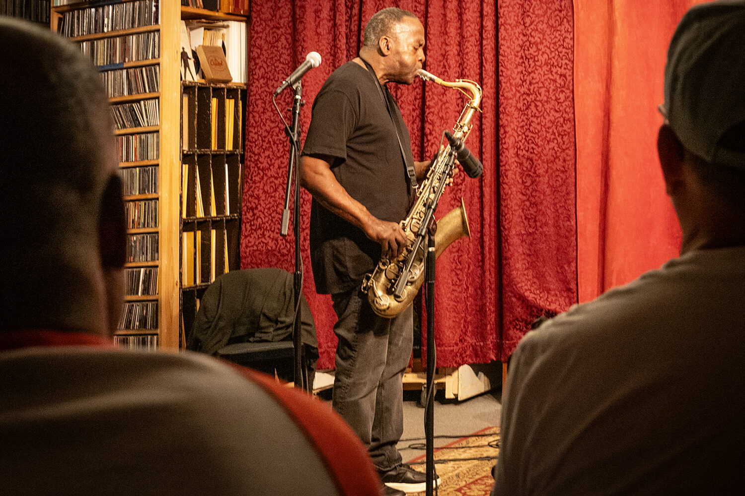 David Murray performing with Kahil El’Zabar at the Bop Shop in Rochester, New York