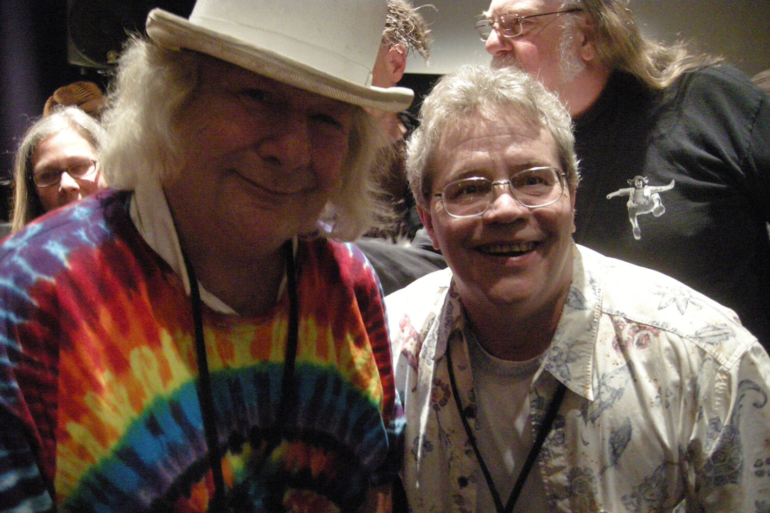 John Gilmore with Wavy Gravy at the Little Theatre Café