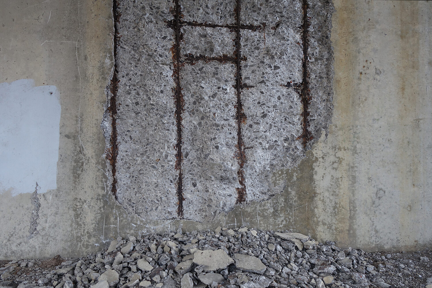 Under expressway bridge downtown Rochester