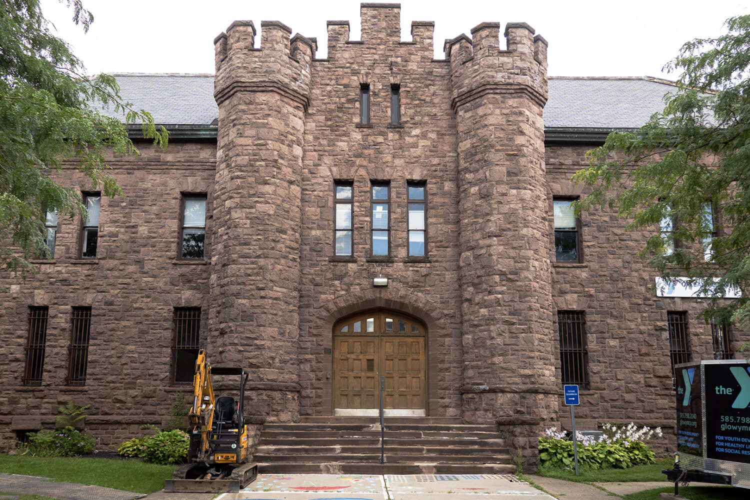 Former Armory now YMCA, built with Medina stone, Medina Triennial 2026
